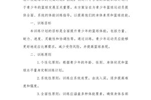 青少年篮球训练的目标
